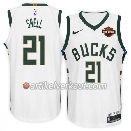NBA Milwaukee Bucks Trikot Tony Snell 21 Nike 2017-18 Weiß Swingman - Herren